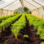 growing carrots in a polytunnel