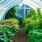 growing vegetables in a polytunnel