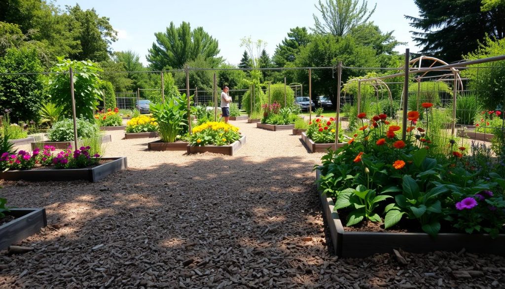 benefits of wood chip paths on allotments