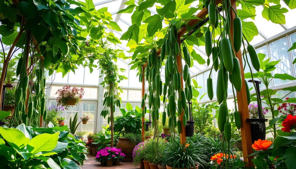 grow cucumbers in a conservatory
